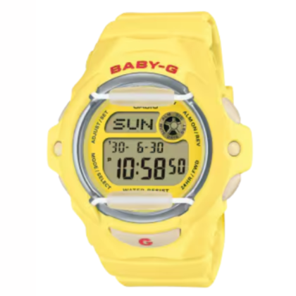 Casio Baby-G BG-169CH-9 Yellow Resin Band Women Sports Watch